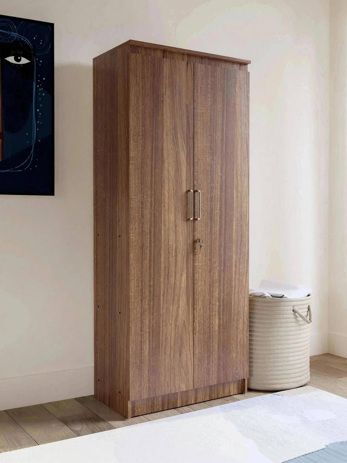 neuspace DUO PLUS Engineered Wood 2 Door Wardrobe Price in India