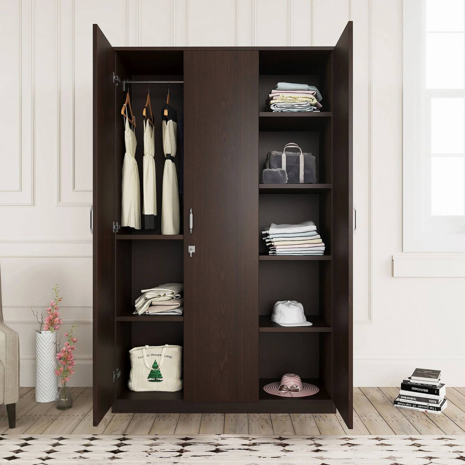 Nilkamal WILLY Engineered Wood 3 Door Wardrobe