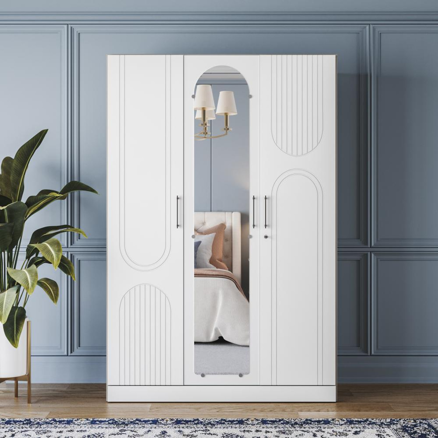 Image of Wakefit Tyrian Engineered Wood 3 Door Wardrobe