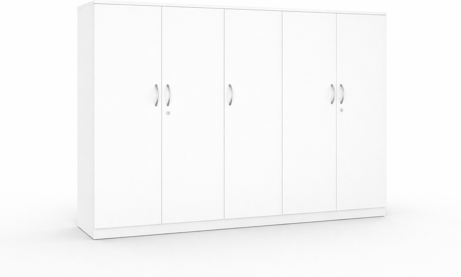 Image of Home Full Eric Frosty White Engineered Wood 5 Door Wardrobe