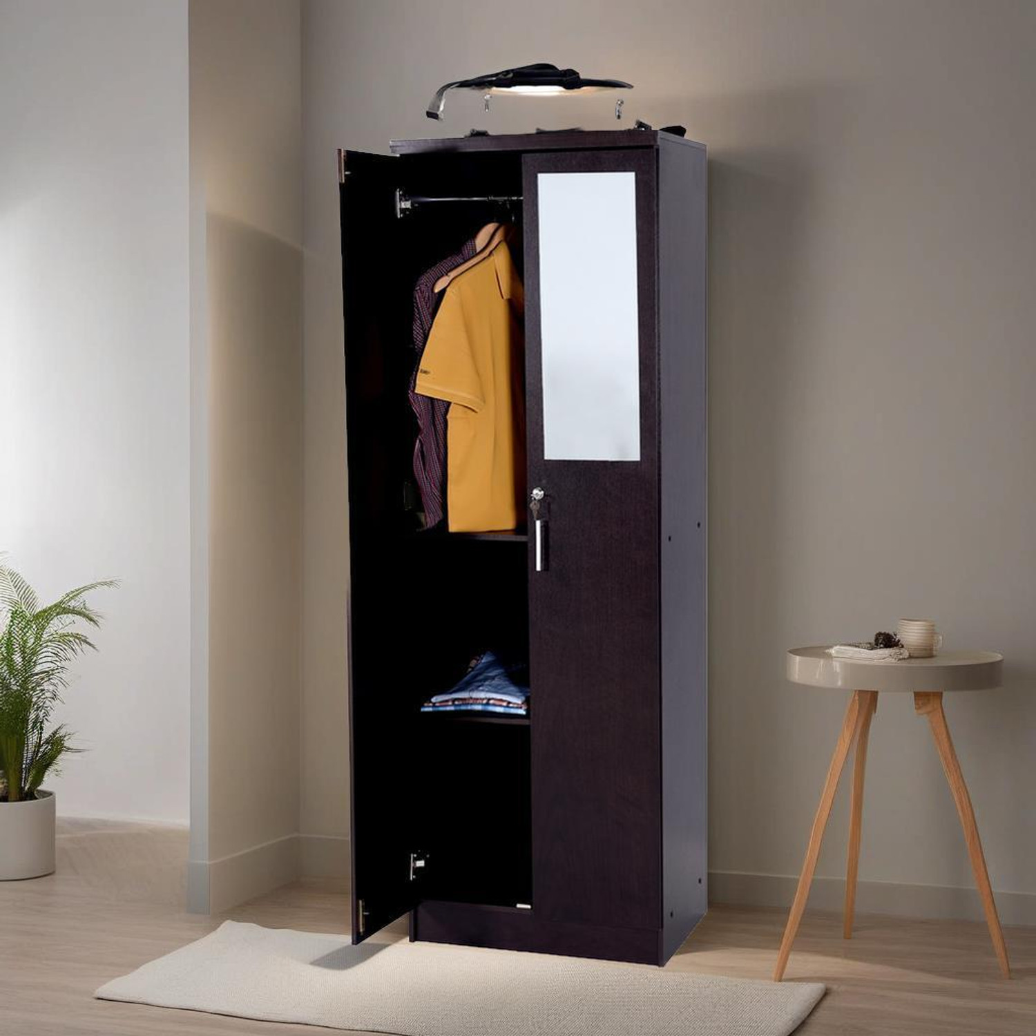 Image of DeckUp Cove Engineered Wood 2 Door Wardrobe