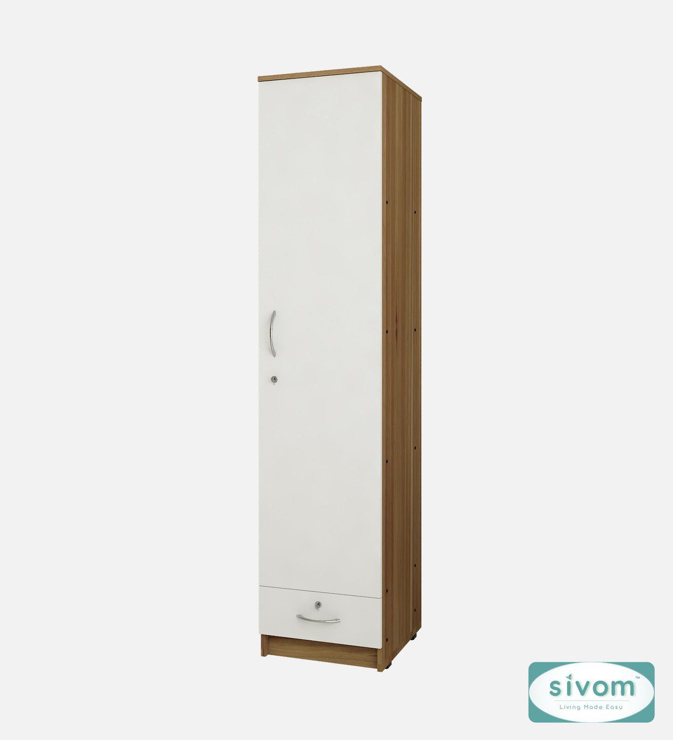 Image of SIVOM SIVOM Ultra Multipurpose Single Door OuterDrawer Wardrobe Engineered Wood 1 Door Wardrobe