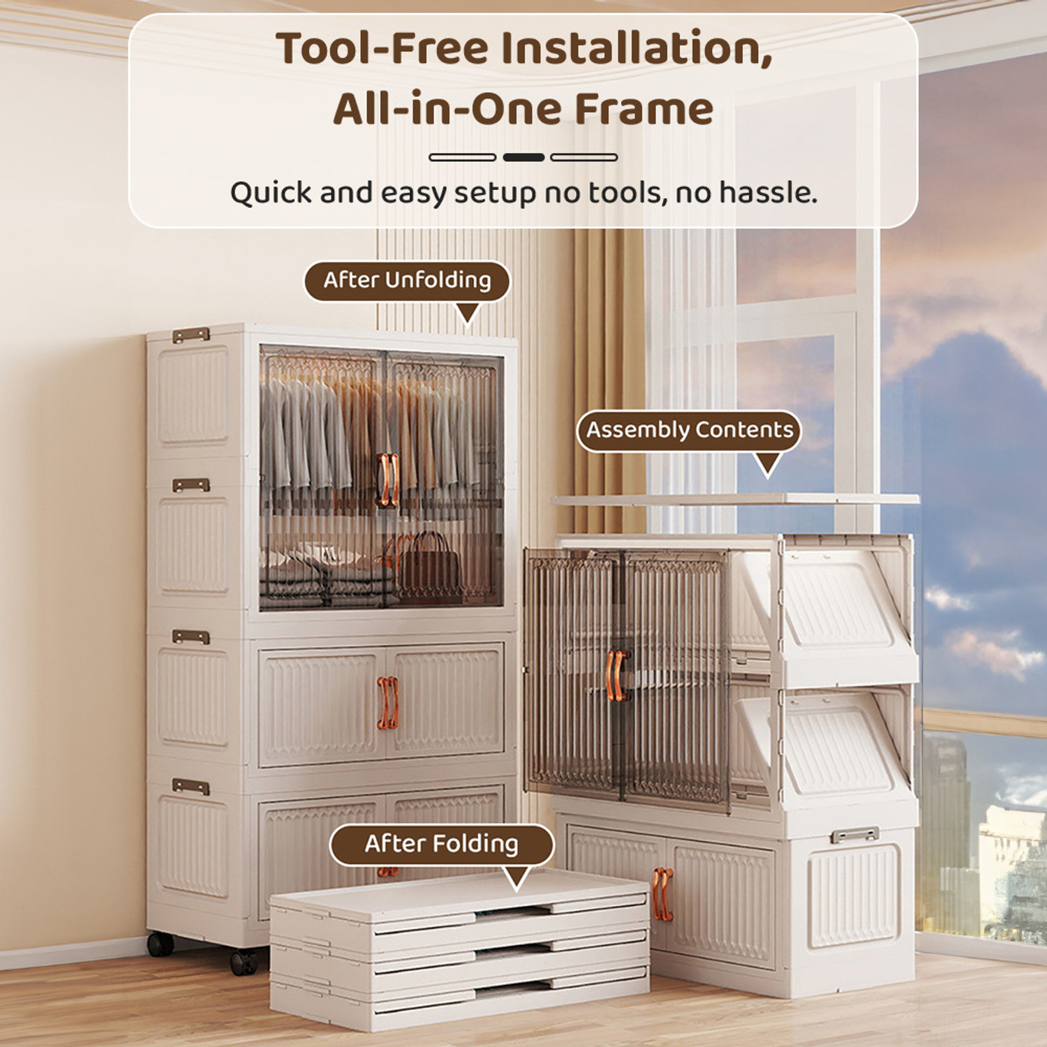 Image of StarAndDaisy PP Collapsible Wardrobe