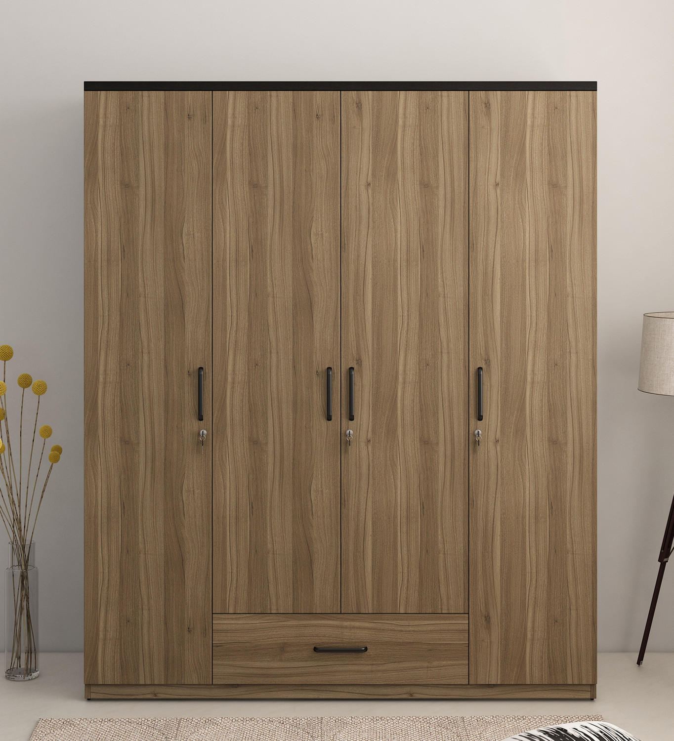Image of SPACEWOOD HOVER Engineered Wood 4 Door Wardrobe