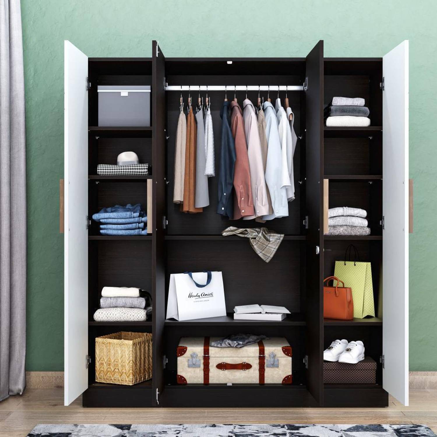 Wakefit Irena 4 Door Wardrobe - Image 1