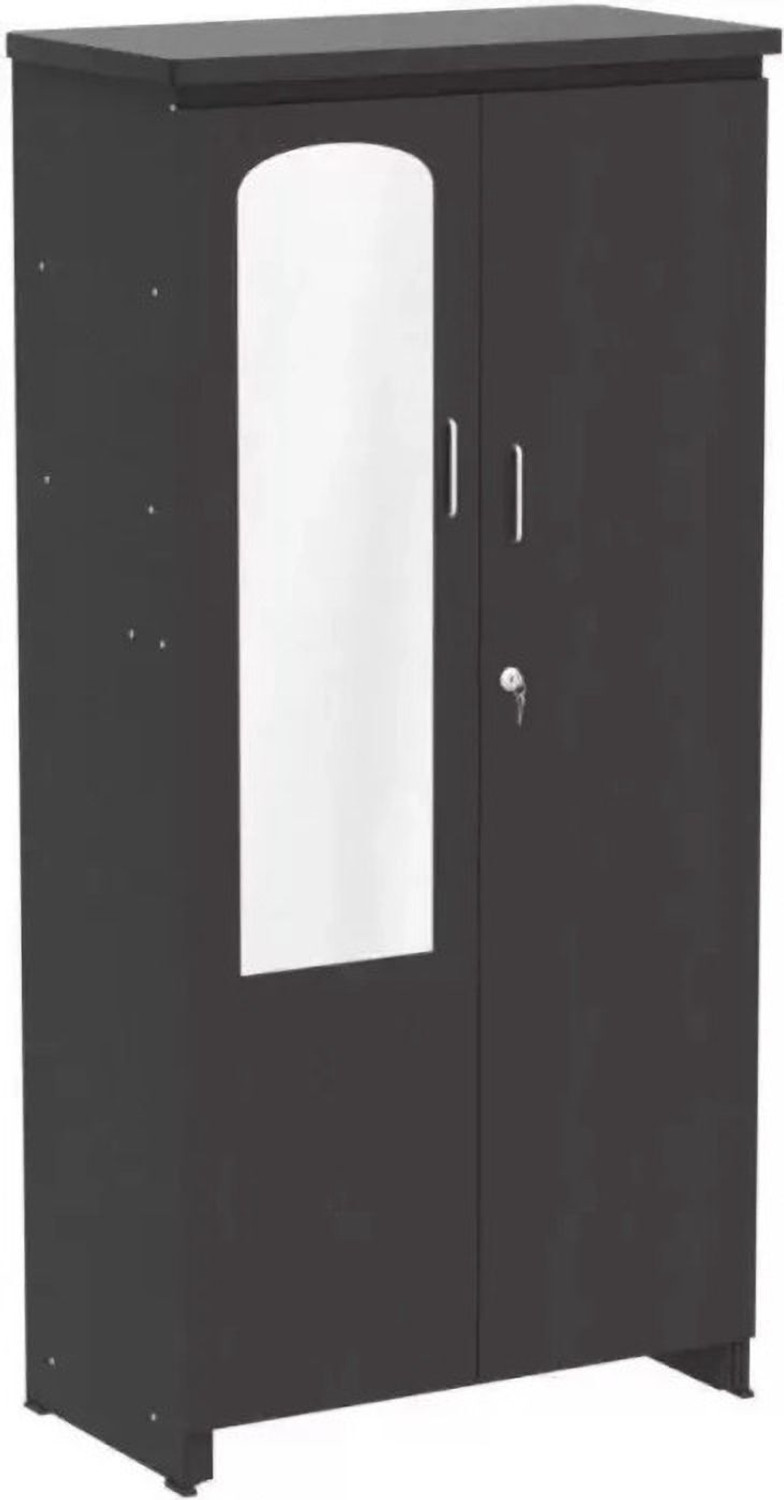 Image of CASPIAN Wooden Almirah for Clothes and Stacking space -Home Furniture Storage Engineered Wood 2 Door Wardrobe