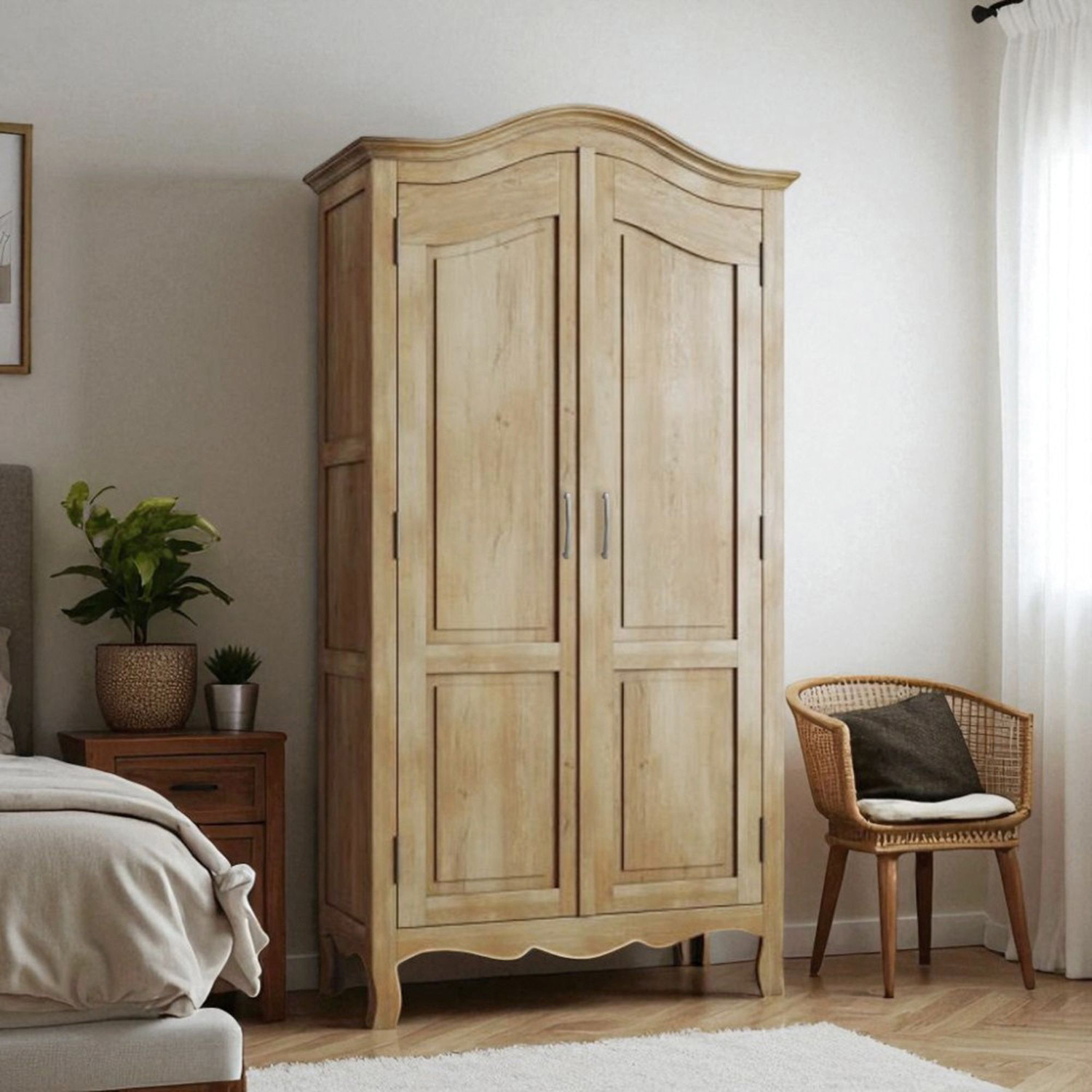 Image of THE ATTIC Solid Wood 2 Door Wardrobe