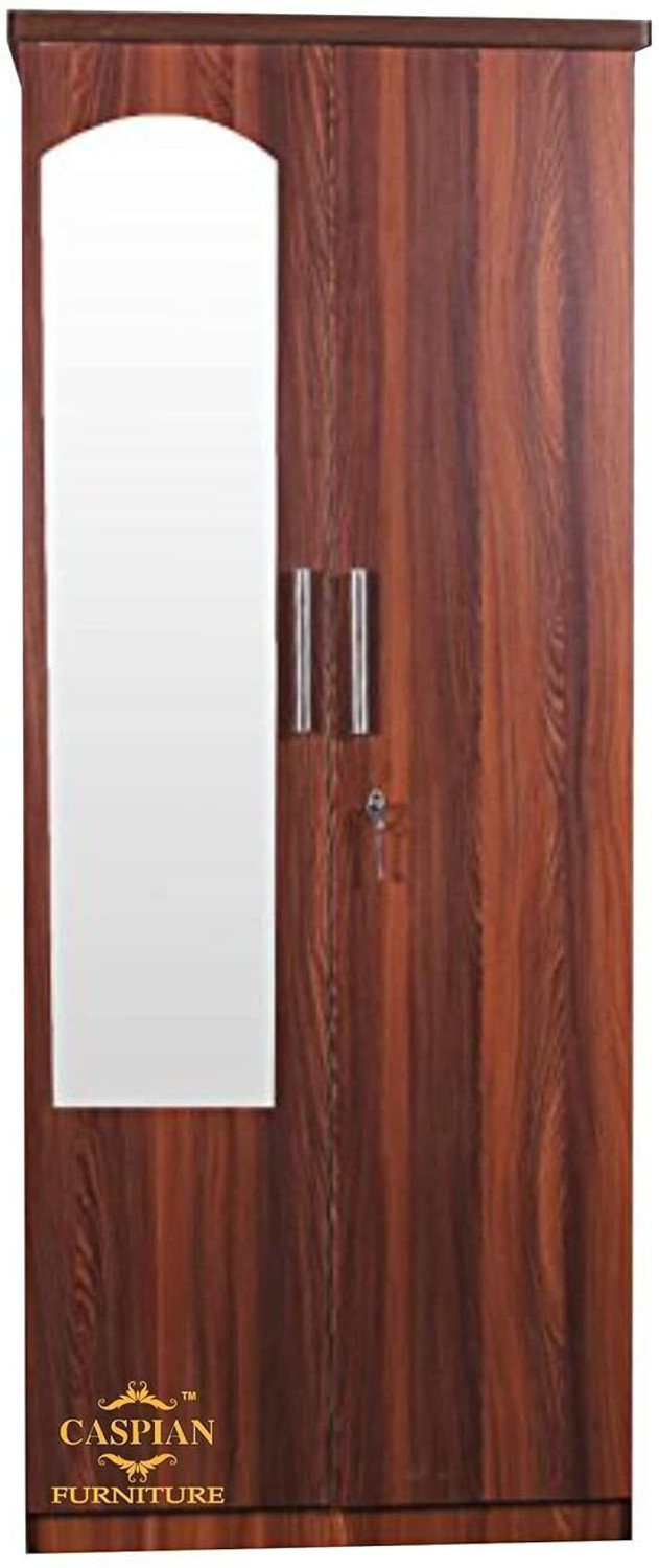 Image of CASPIAN Wooden Almirah for Clothes and Stacking space -Home Furniture Storage Engineered Wood 2 Door Wardrobe