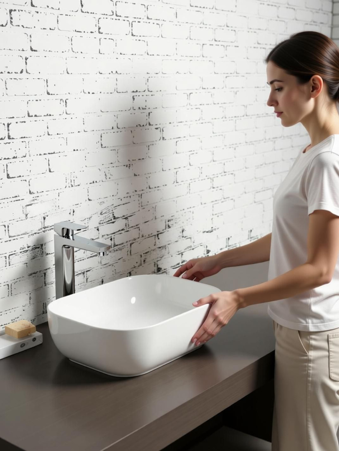 Image of Flipkart SmartBuy Premium Designer Ceramic Wash Basin (Size18*13*5inch) Table Top Basin