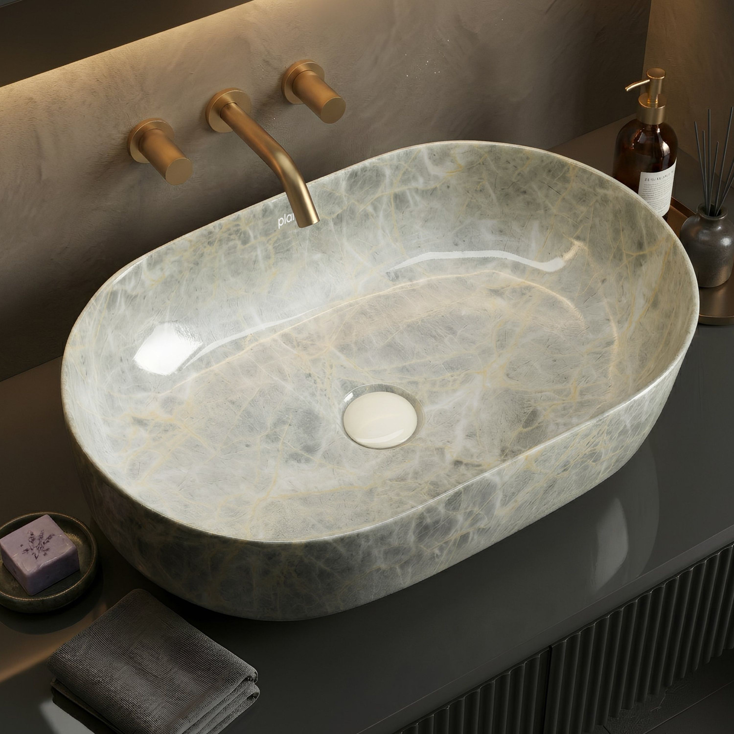 Image of Plantex Tabletop Wash Basin for Bathroom /Designer Ceramic Basin /Wash Basin for Home Counter Top