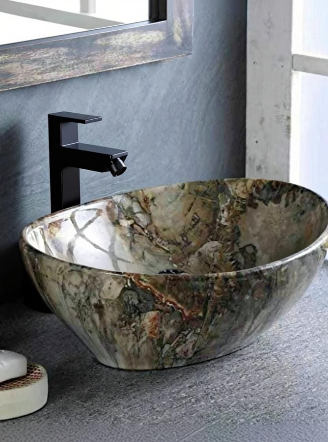 Image of NEXIS Premium Designer Ceramic Wash Basin (16x13x5.) BOAT 525 Table Top Basin