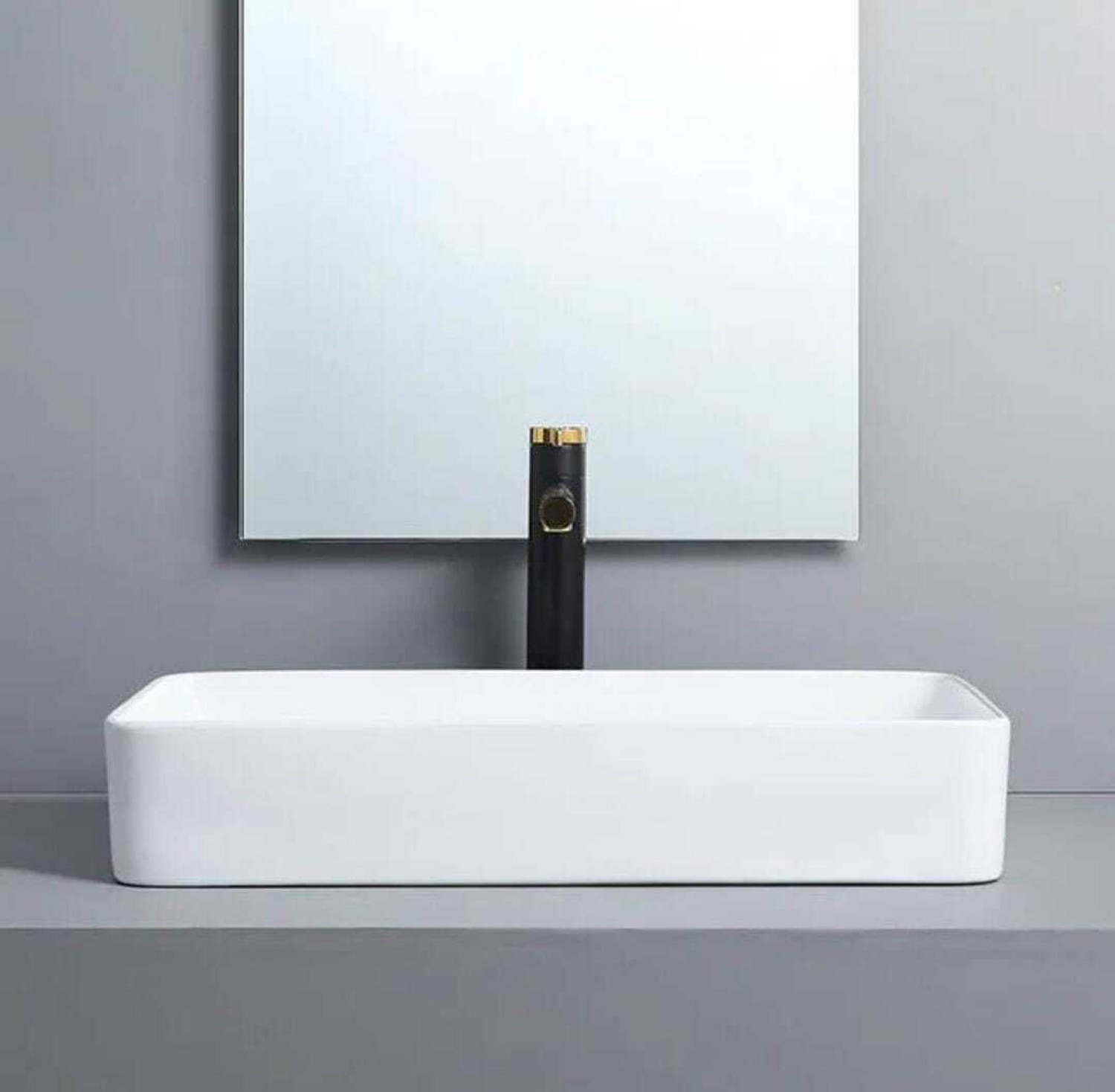 Image of Flipkart SmartBuy Ceramic wash basin big size (24x14x4.5 inch) White 24x14 Table Top Basin