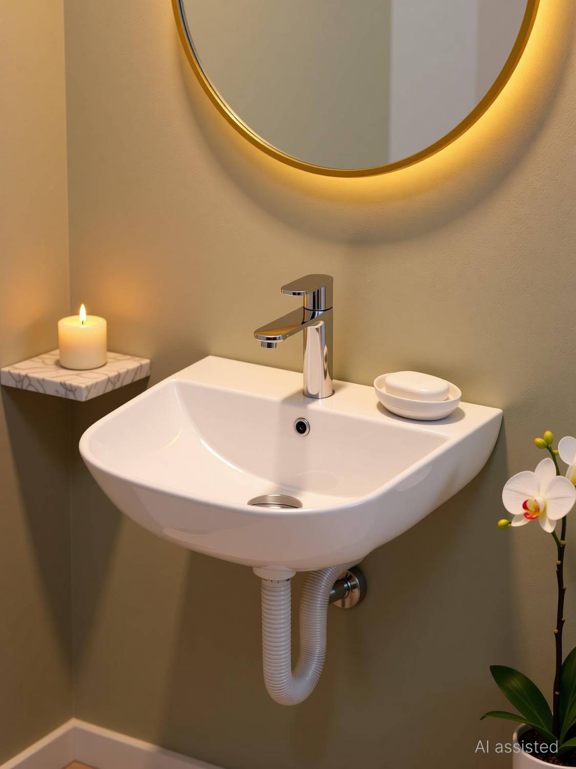 AFINA INDUSTRIES Premium Designer wall Mounted Ceramic Wash Basin (40*32*14)CM WALL HUNG BASIN CERAMIC BASIN TABLE TOP BASIN Wall Hung Basin Wall Hung Basin