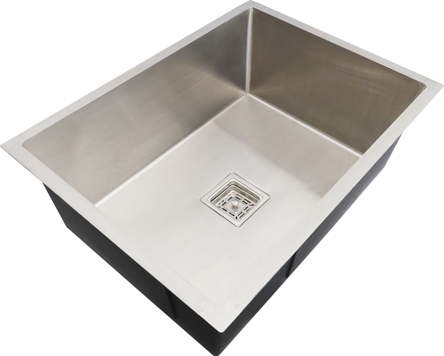 Image of Bowlsandmore 24 inch x 18 inch x 10 inch Handmade Kitchen sink | 304-Grade | Single Bowl Stainless Steel 24 inchx18 inchx10 inch Vessel Sink