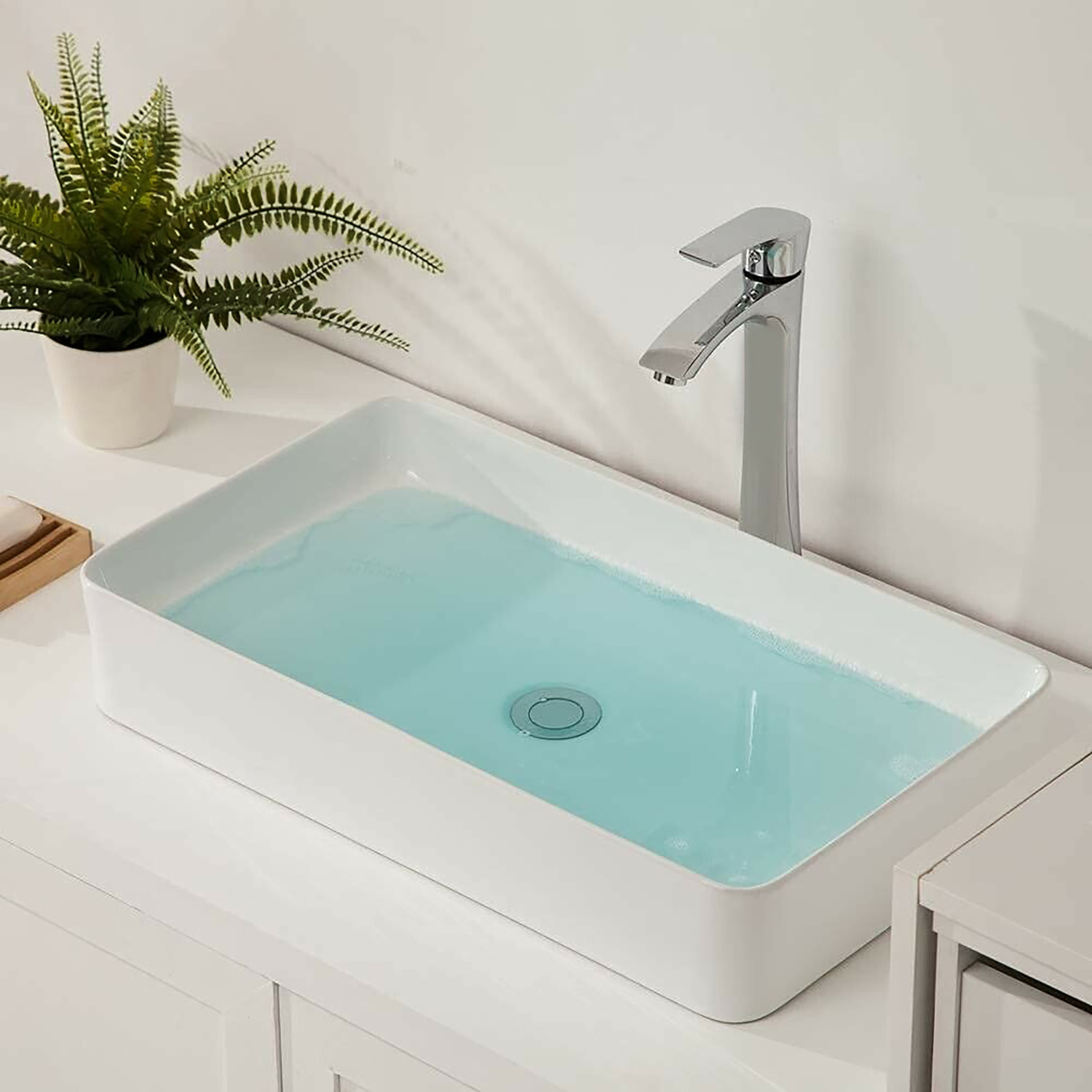 Image of HouseOfCommon Premium Quality Square Wash Basin Table Top Basin