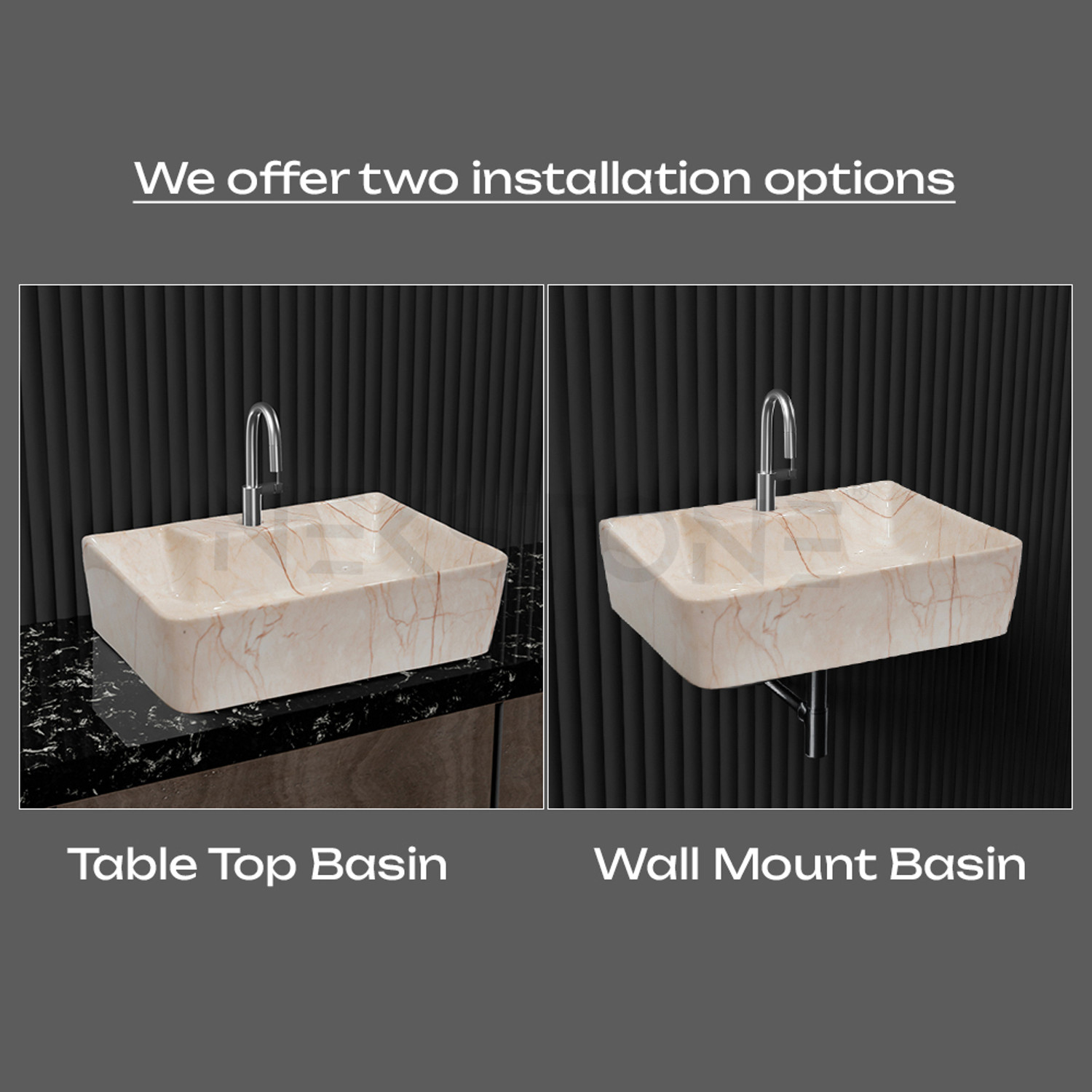 Image of NEKSTONE Wall Mount basin & tebal top basin Ceramic Wash Basin Glossy 742 (12x16x5 inch) Table Top Basin
