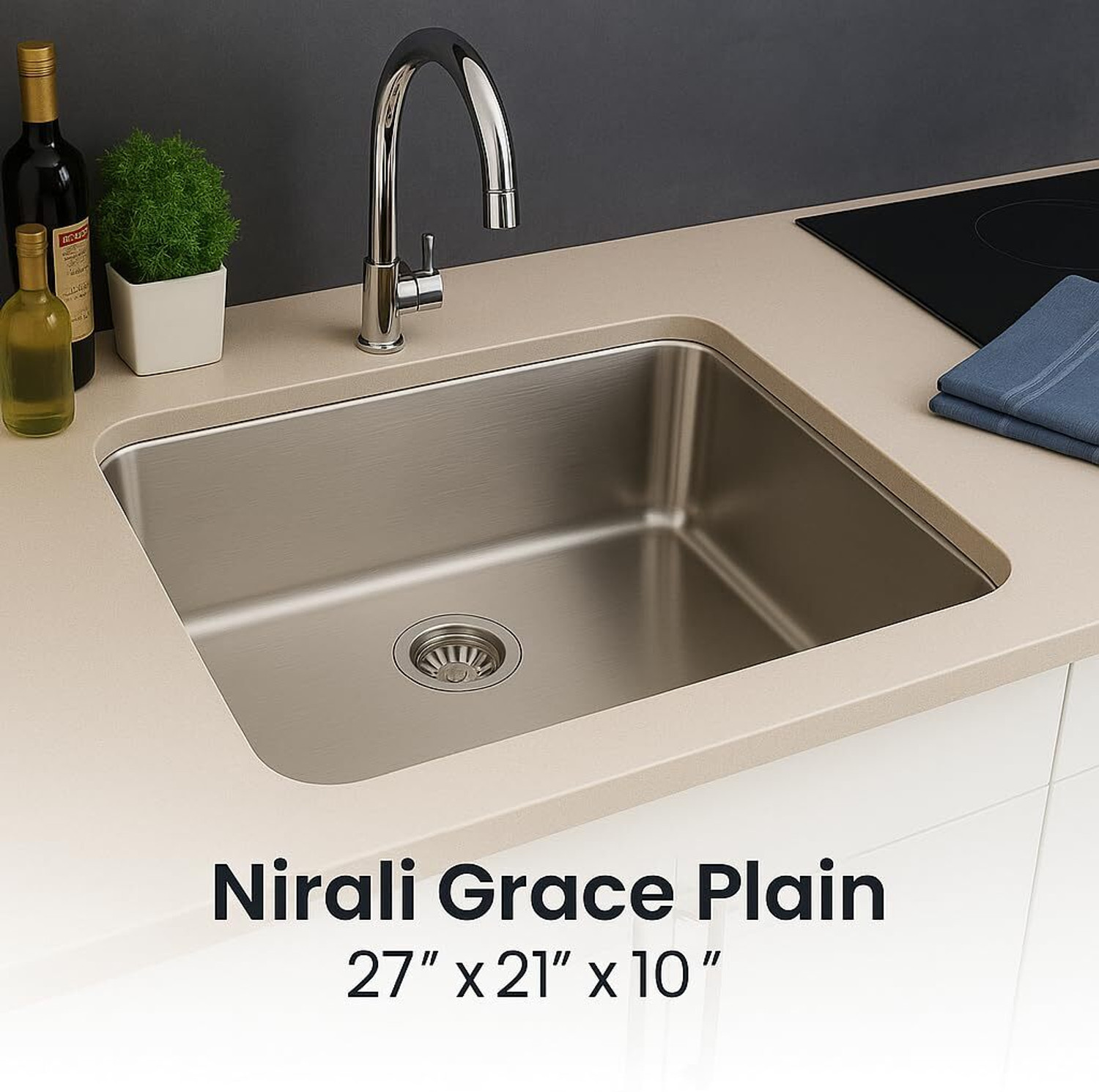 Image of NIRALI Grace Plain Jumbo NG 02Grace Pain-Mate-Jumbo Under Counter Basin
