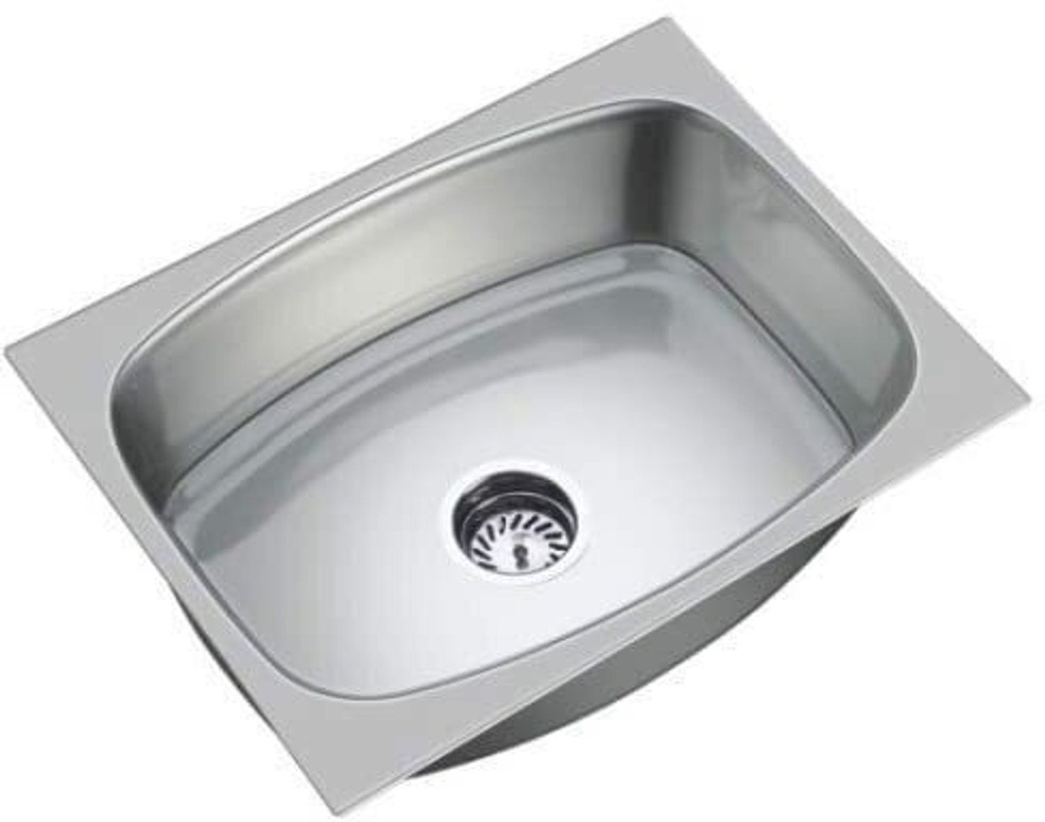 Image of The Claver 24 inchX18 inchX8 inch SILVER FINISH 304 Grade Stainless Steel Kitchen Sink 24 inchX18 inchX8 inch SILVER 304 Grade Stainless Steel Kitchen Sink Vessel Sink