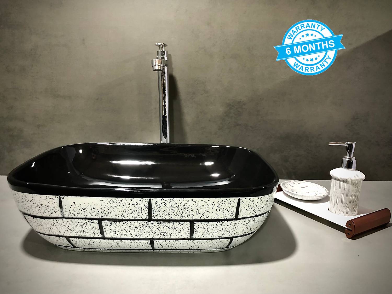 ALPHA Ultra Premium Designer Ceramic Wash Basin(INT) (18*13*5.1)(INT) Table Top Basin
