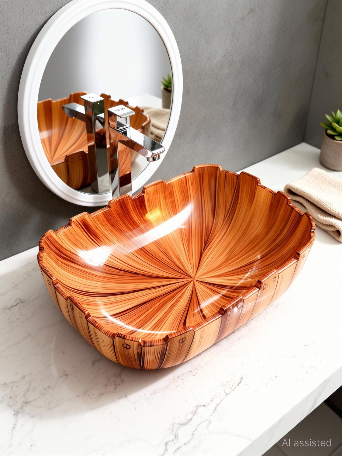 Image of MAHISRE Ceramic Table Top Vessel Sink Wash Basin Oval Shape Over Counter Wash Basin For Bathrooms & Living Room, 18 x 13 x 5 Inch (SL24) Table Top Basin
