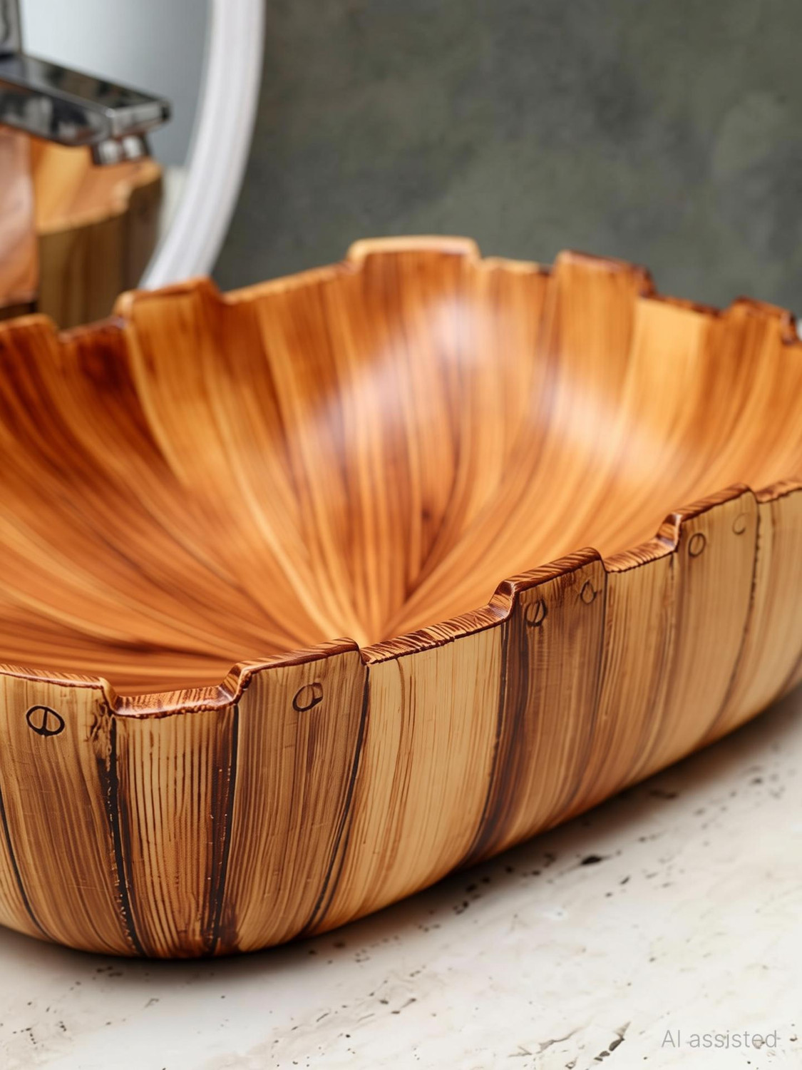 Image of MAHISRE Ceramic Table Top Vessel Sink Wash Basin Oval Shape Over Counter Wash Basin For Bathrooms & Living Room, 18 x 13 x 5 Inch (SL24) Table Top Basin