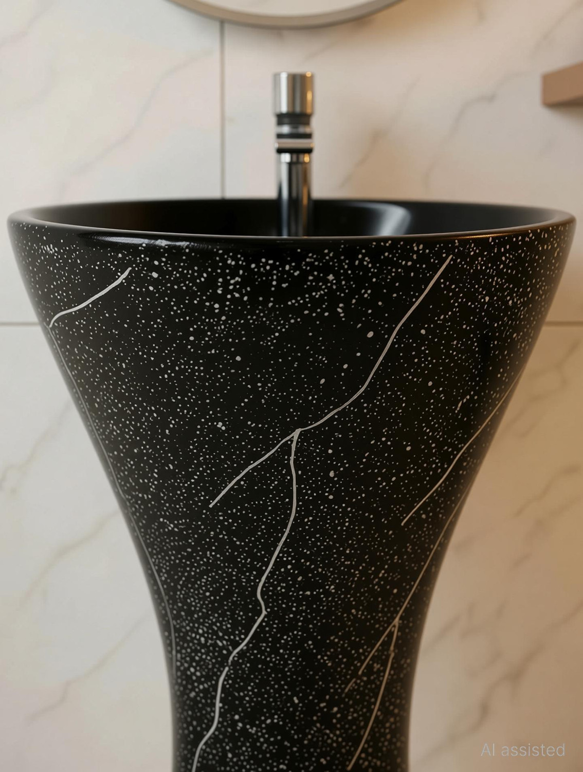 Image of CARA MARK wash basin standing|Handcrafted - Every Piece is Unique| pedestal wash basin /pedestal basin for dining hall / Pedestal Basin