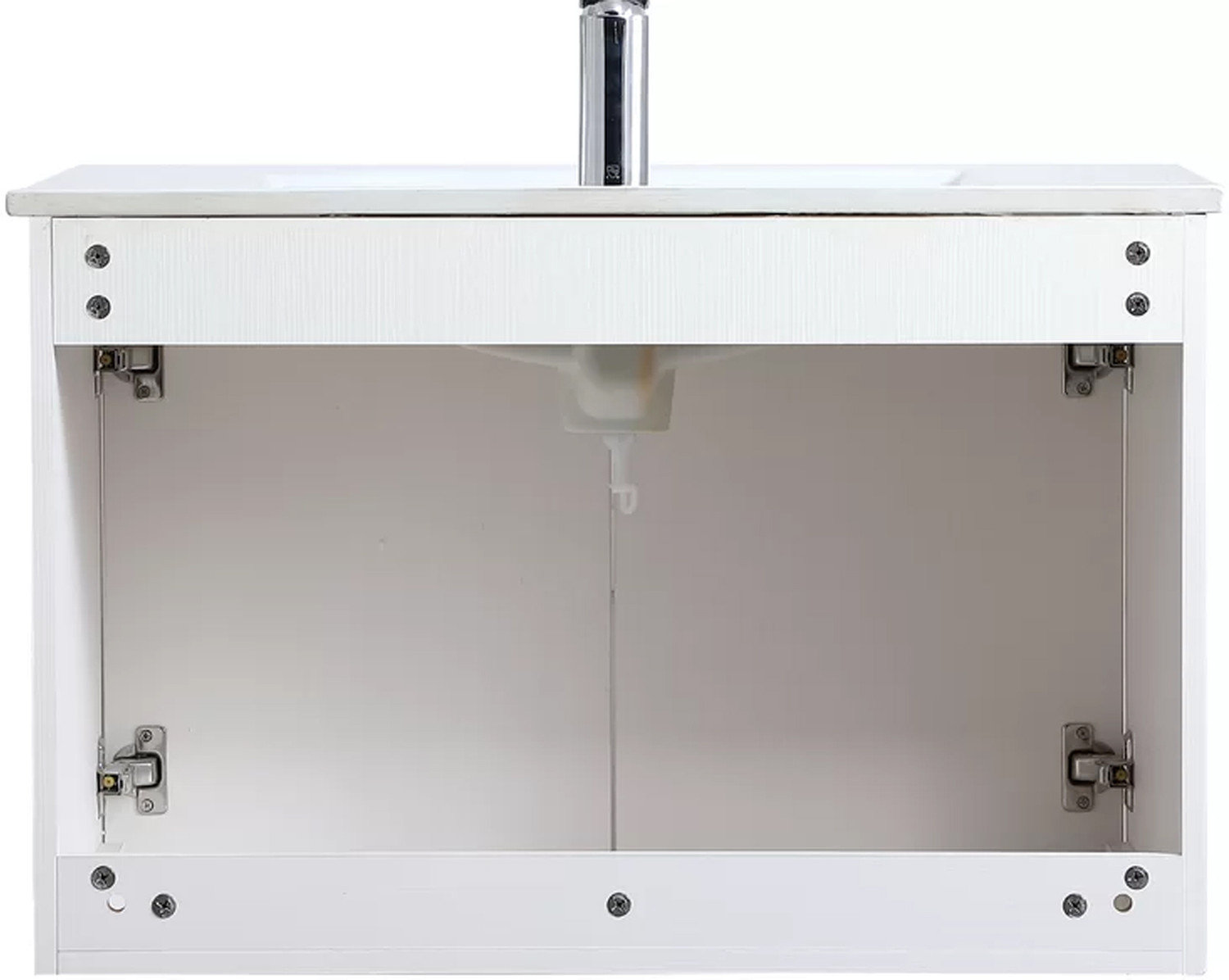 Image of MONTAGE Washbasin Vanity with Ceramic Wash Basin Sink | Wall Hanging | Water Resistance | Modern Bathroom Cabinet (DMS00159) Under Counter Basin