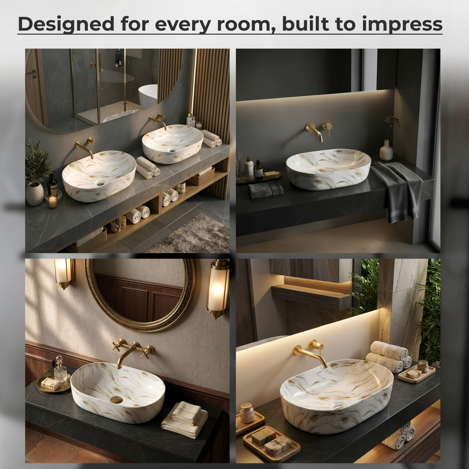 Image of Plantex Tabletop Wash Basin for Bathroom /Designer Ceramic Basin /Wash Basin for Home Counter Top