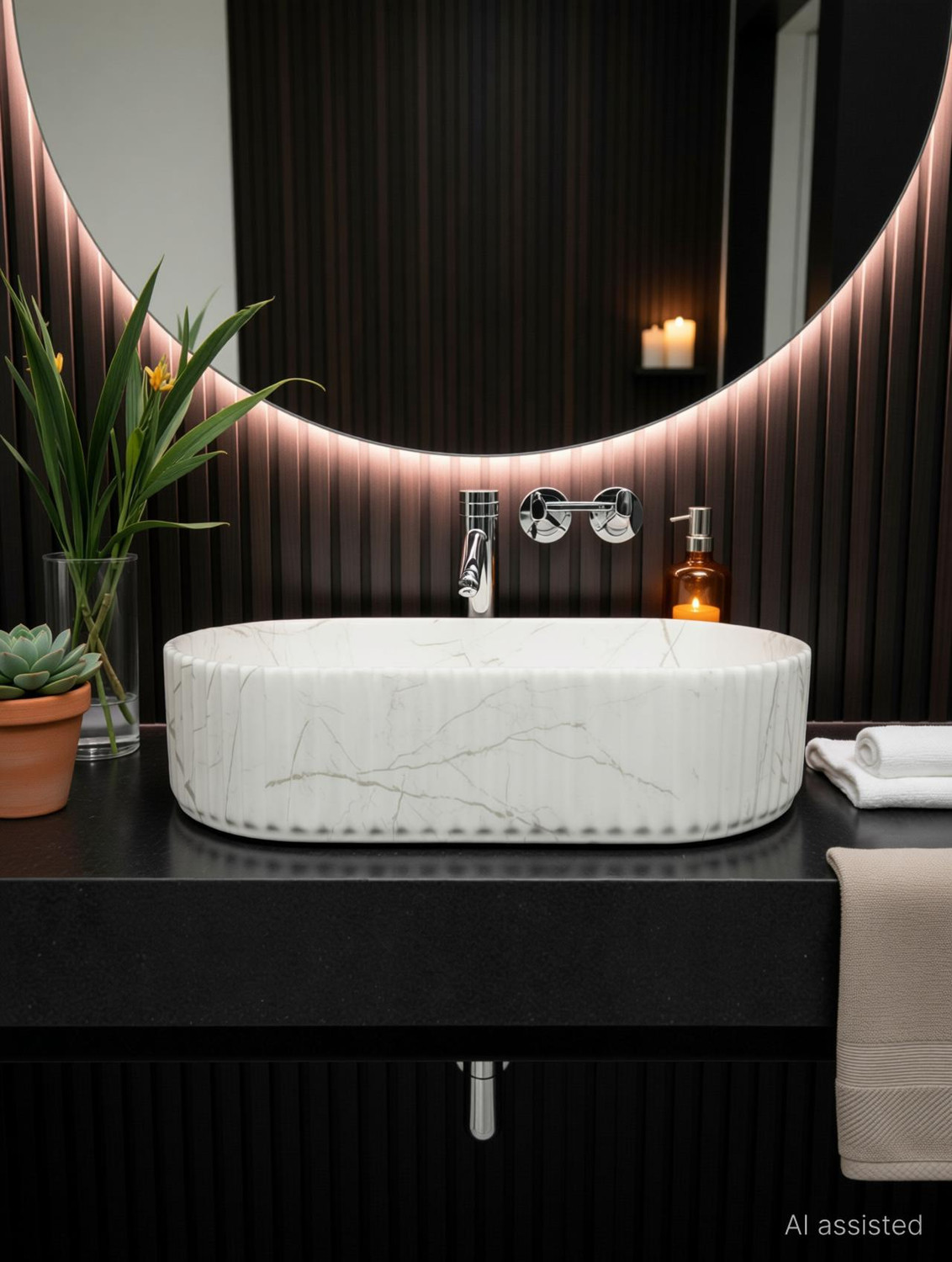 Image of DELTA Premium Designer Ceramic Wash basin HR-Wama(M02-Matt) (19.5x13x5)(M02-Matt) Table Top Basin