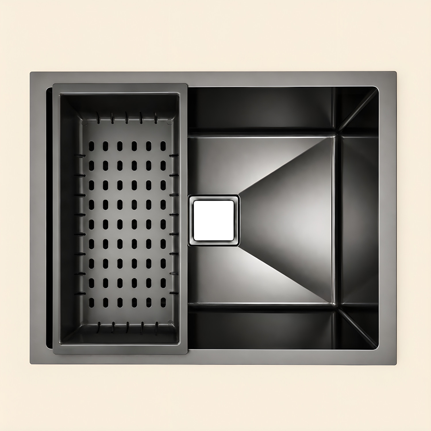 Image of Prestige 24x18 Handmade UV Protection, Scratch Finish Single Bowl Sink Waste Coupling Non-Fading Scratch with 7-Year Warranty. Vessel Sink