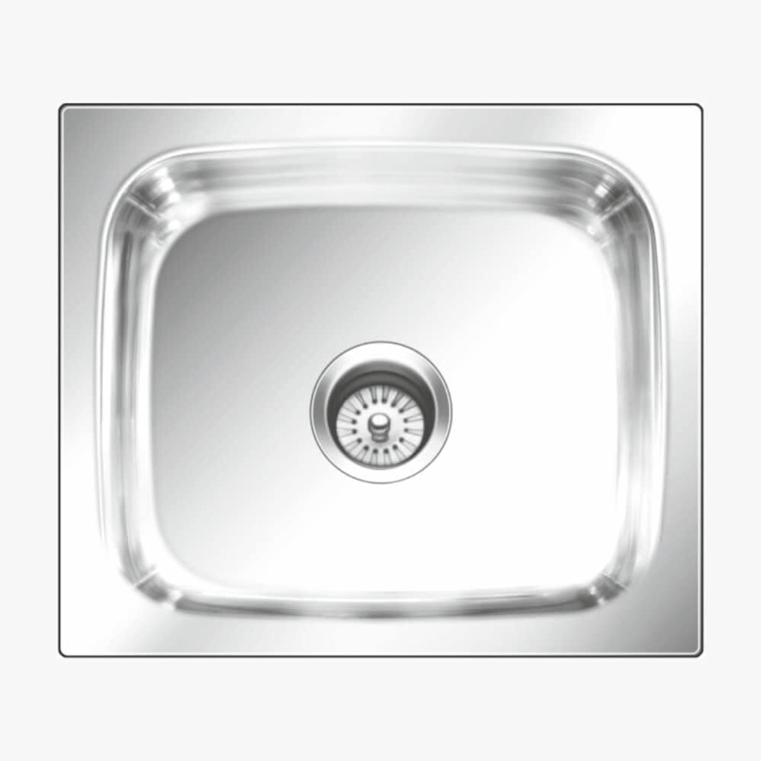 Image of NIRALI Kitchen Sink Grace Plain 24 x 18 x 8 inch | 304 SS | Matt Finish 02Grace Pain-Mate-Large Top Mount