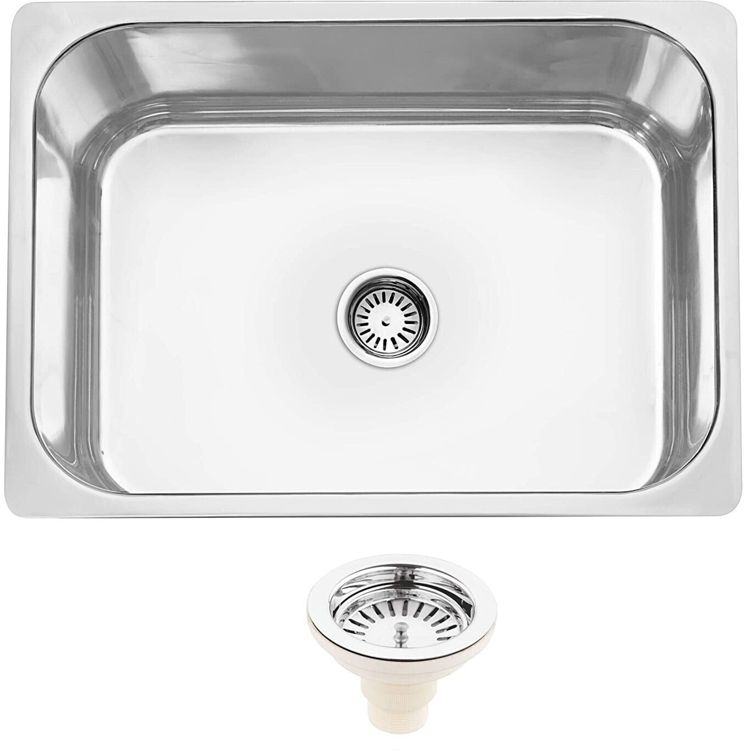 Image of Jindal steel Premium Quality Kitchen Sink 20x17x8 kitchen sink 10 year warranty 304 grade Vessel Sink