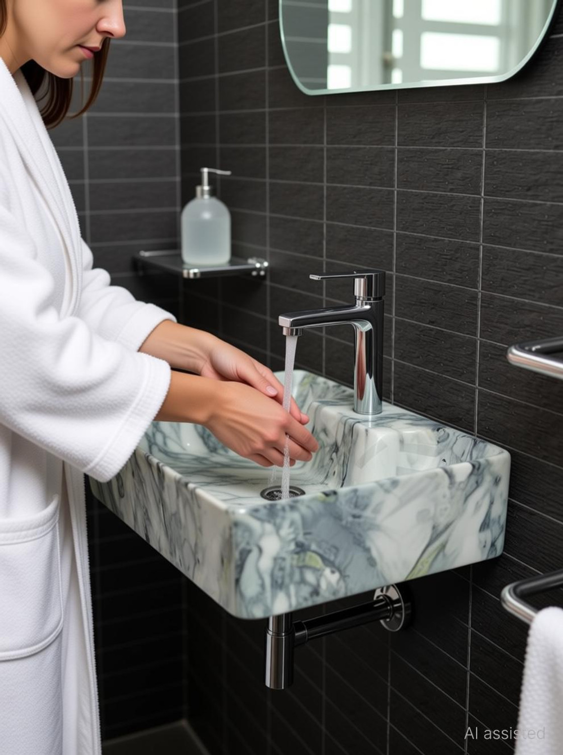 Image of NEKSTONE Wall Mount basin & tebal top basin Ceramic Wash Basin Glossy 752(12x16x5 inch) Table Top Basin