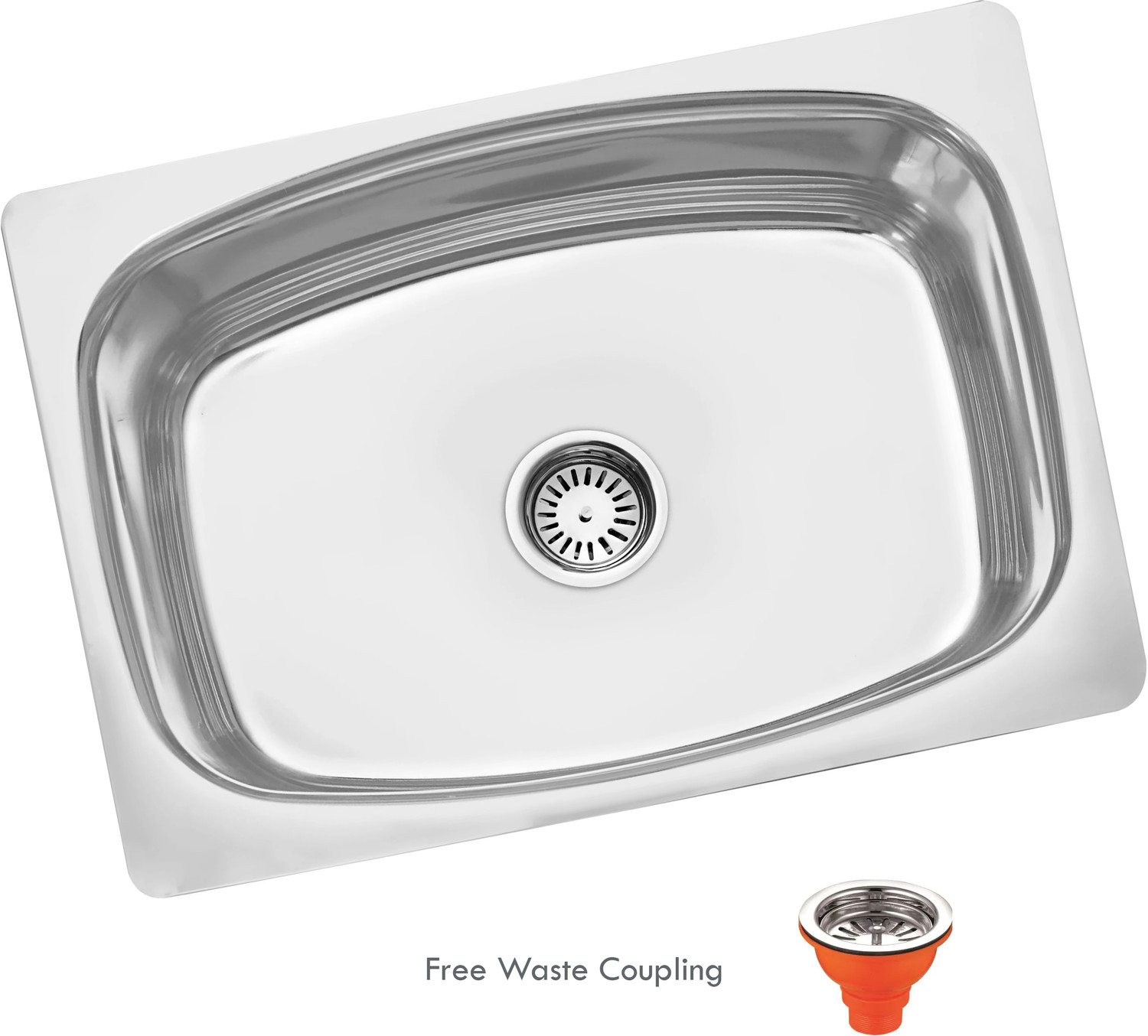 Image of Jindal steel 304 Grade Single Bow Sink 24x18x9 - 304 grade Vessel Sink