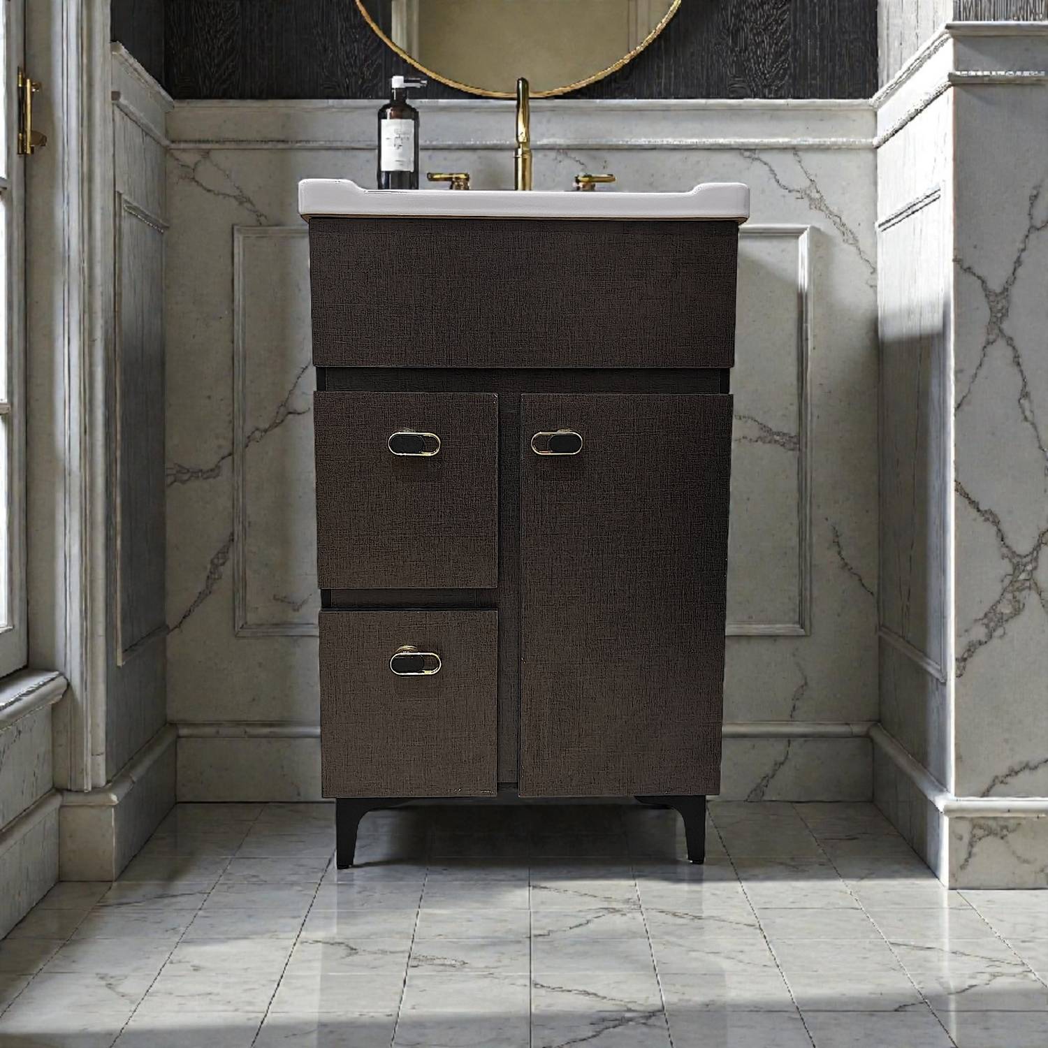 BOBBYEXPORT Premium 20" Freestanding Vanity Washbasin Cabinate for Bathroom, Living room BE20P001 Table Top Basin