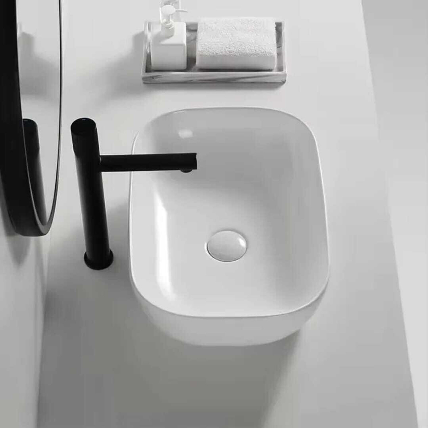 Image of Flipkart Perfect Homes Premium Ceramic Wash basin Counter top basin 18x13x5 inch white Table Top Basin