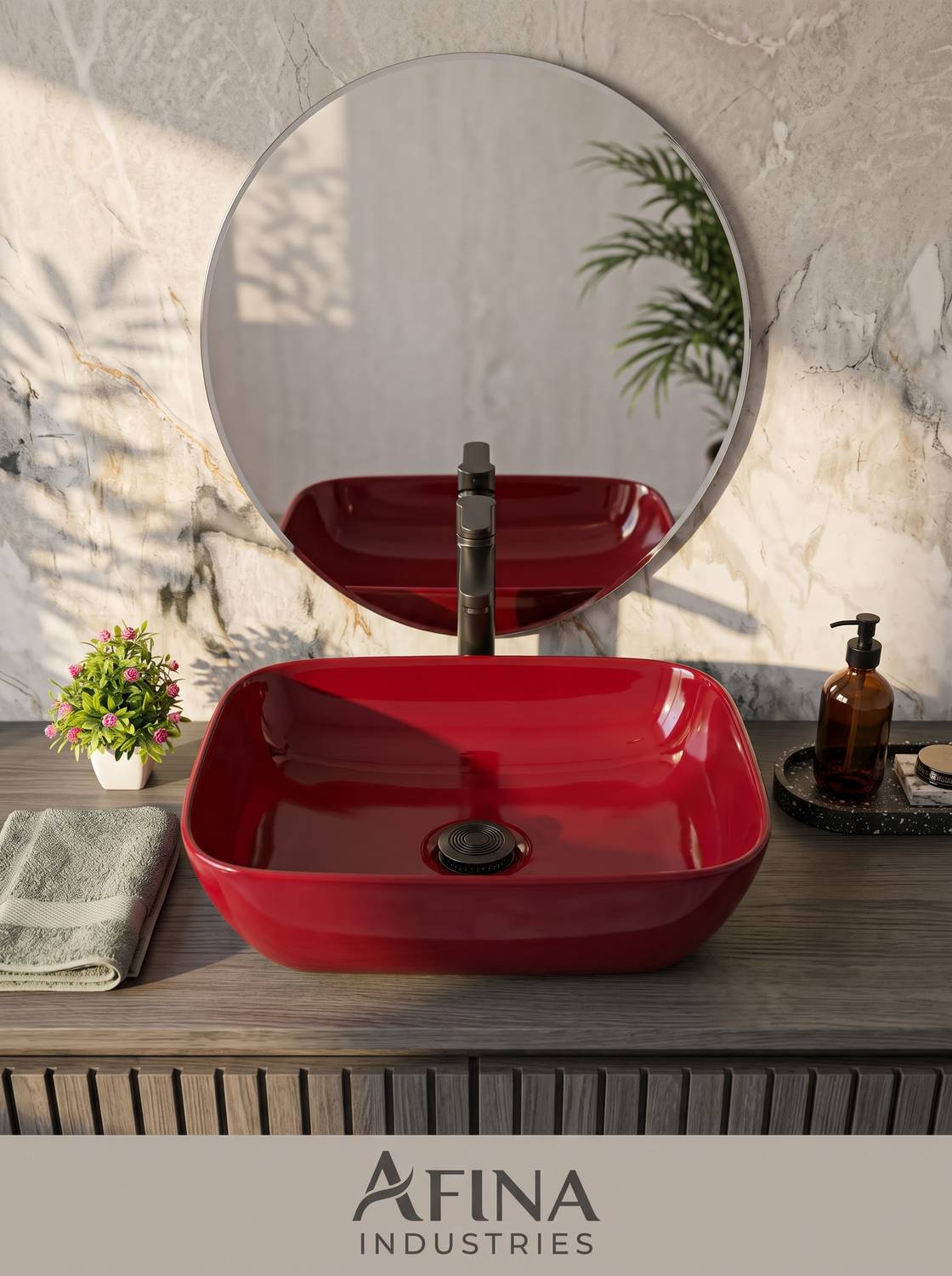 AFINA INDUSTRIES Premium Ceramic BASIN Which Gives Look To your Home Table Top Wash Basin AL1042 Cherry Red Special Colour Wash Basin Series Table Top Basin Table Top Basin Price in India - Buy AFINA INDUSTRIES Premium Ceramic BASIN Which Gives Look To your Home Table Top Wash Basin AL1042 Cherry Red Special Colour Wash Basin Series Table Top Basin Table Top Basin online at Flipkart.com