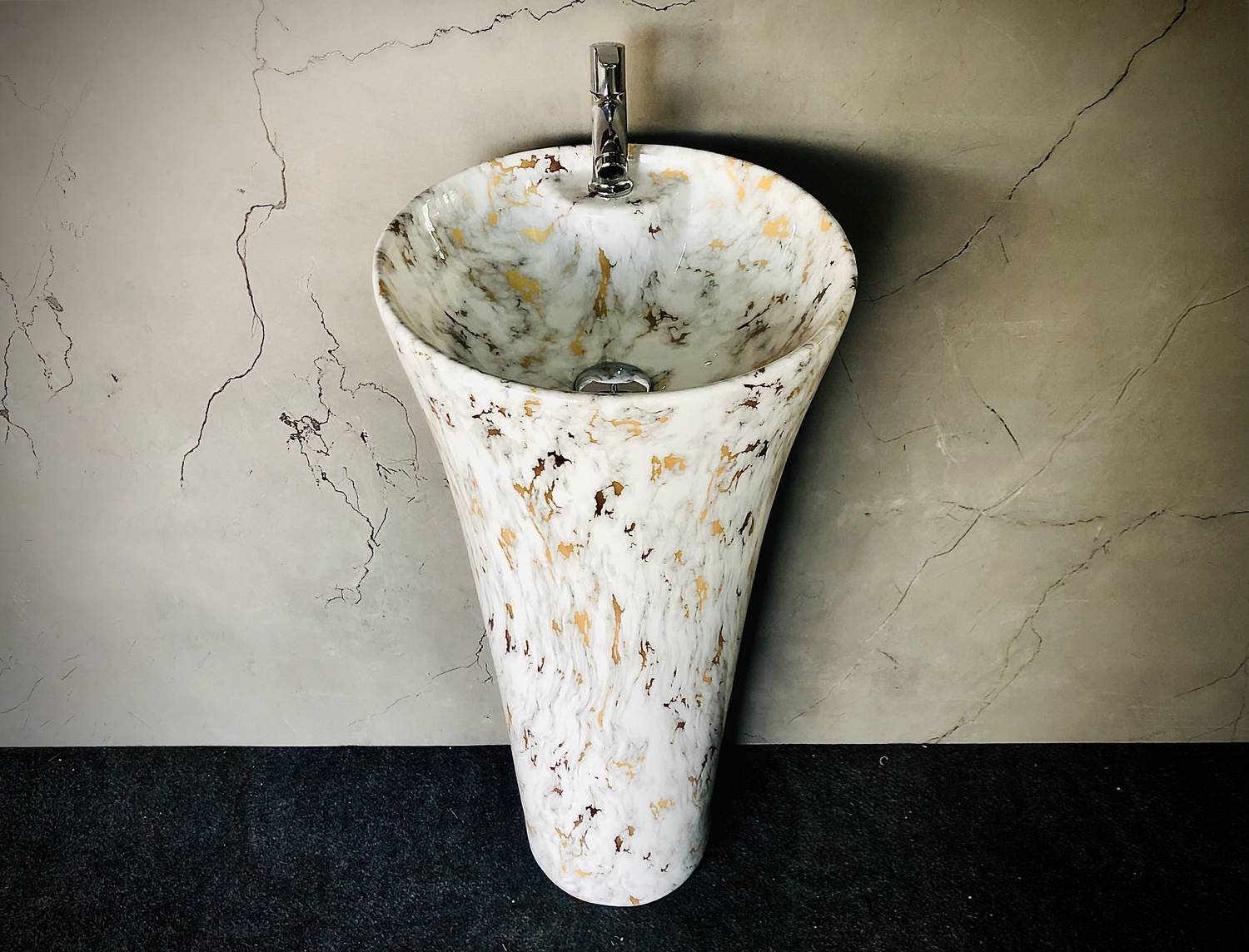 InletCera One piece stand Designer wash basin (15*15)(M01