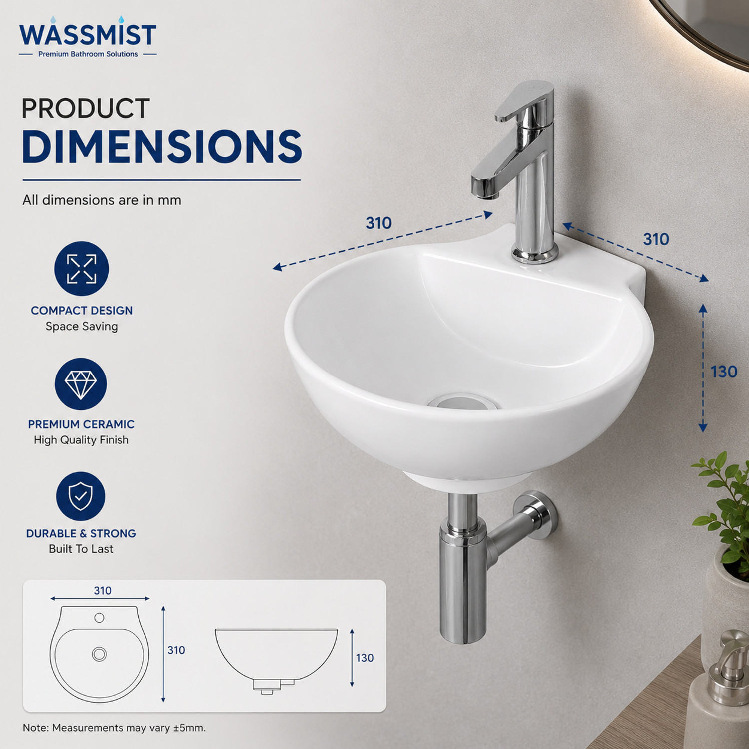 Image of WASSMIST Nano wsmst-sink-nano-F Counter Top