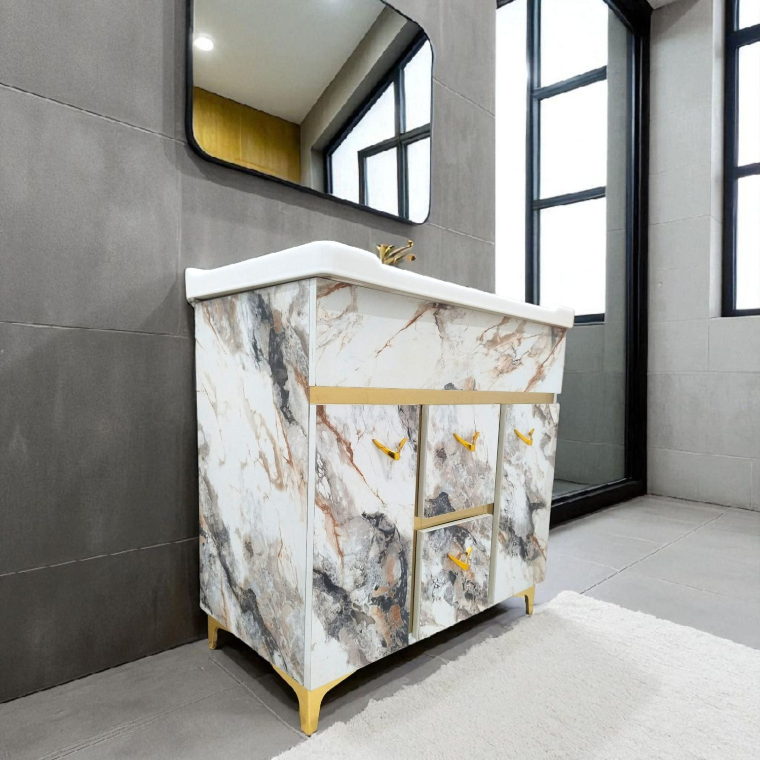 Image of BEXPORT 32 inch freestanding Wash Basin Vanity Cabinet For Bathroom BE3207 Table Top Basin