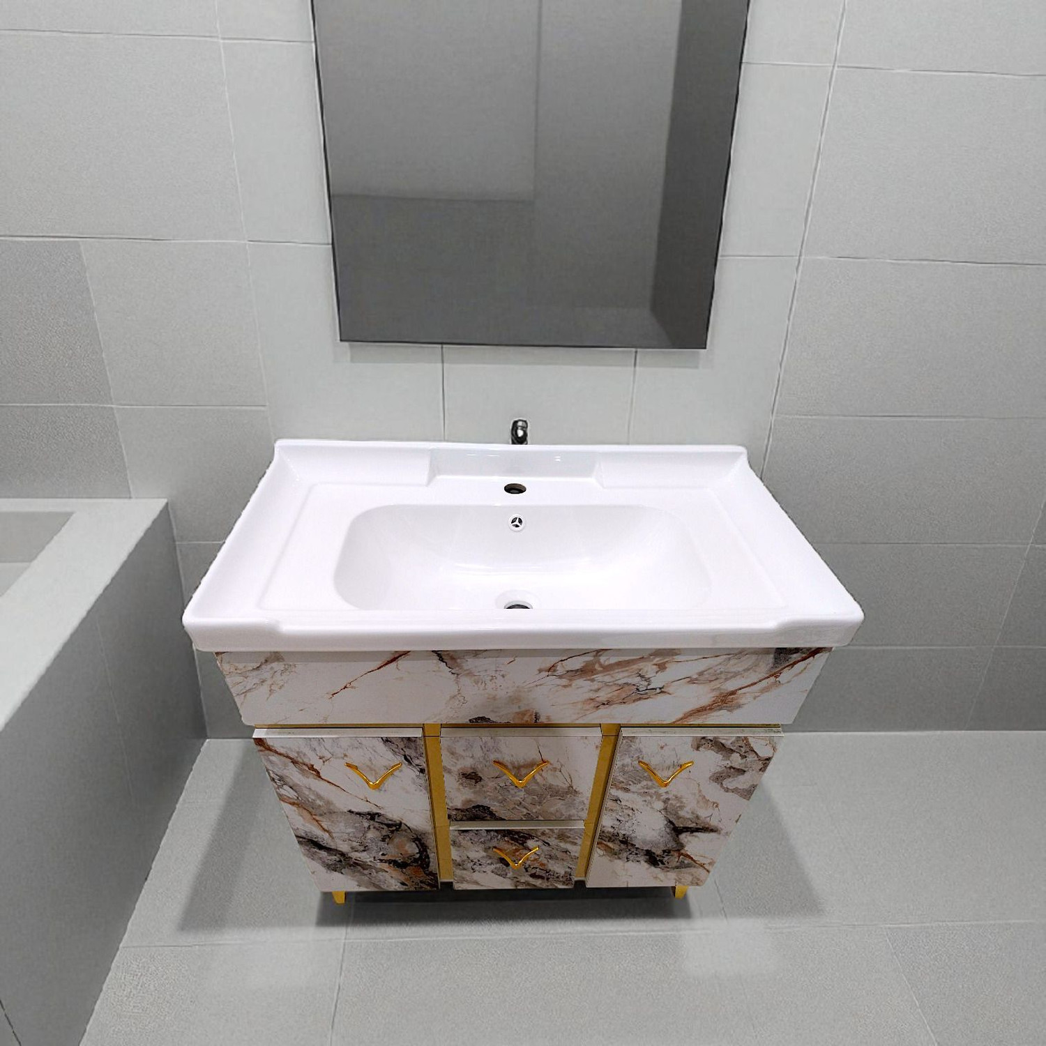 Image of BEXPORT 32 inch freestanding Wash Basin Vanity Cabinet For Bathroom BE3207 Table Top Basin