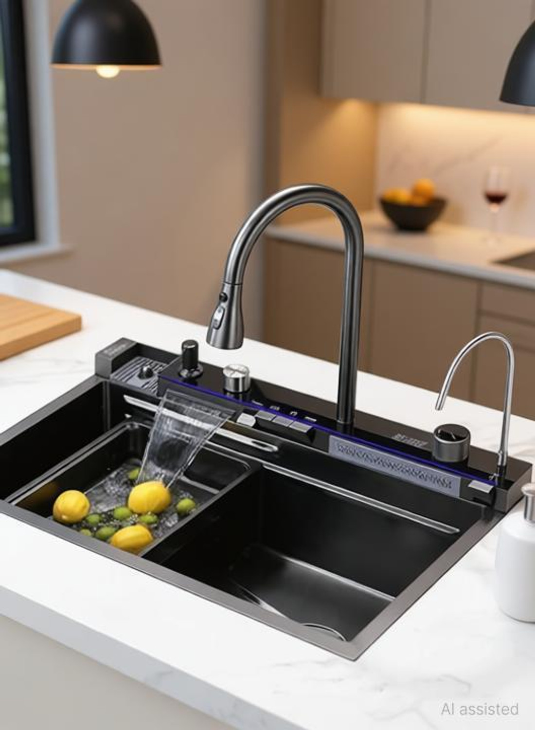 Image of Fossa 5-Year Warranty 30 inchx18 inchx09 inch Smart Piano Kitchen Sink Pure Stainless Steel FS-WFNP Vessel Sink
