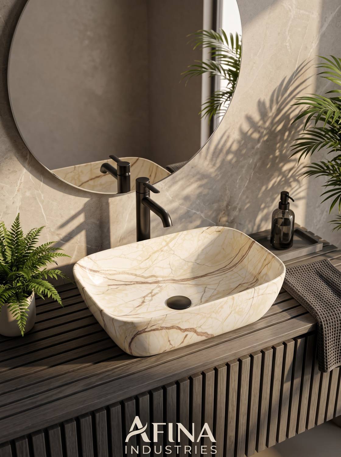 AFINA INDUSTRIES Premium Designer Table Top Counter Top Wash Basin Ceramic Wash Basin(18X13X5) Table top wash basin(18X13X5) Table Top Basin