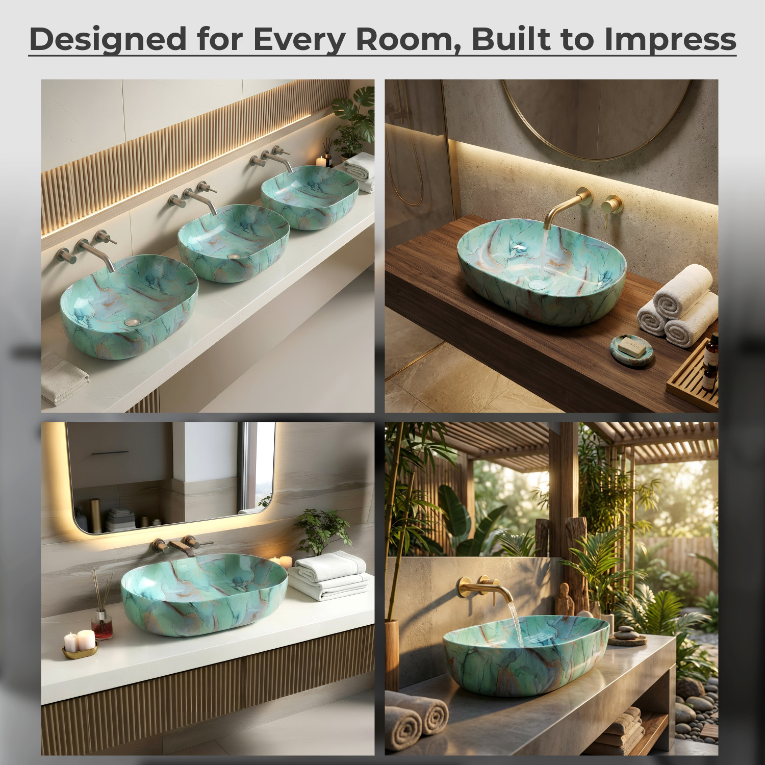 Image of Plantex Tabletop Wash Basin for Bathroom /Designer Ceramic Basin /Wash Basin for Home Counter Top