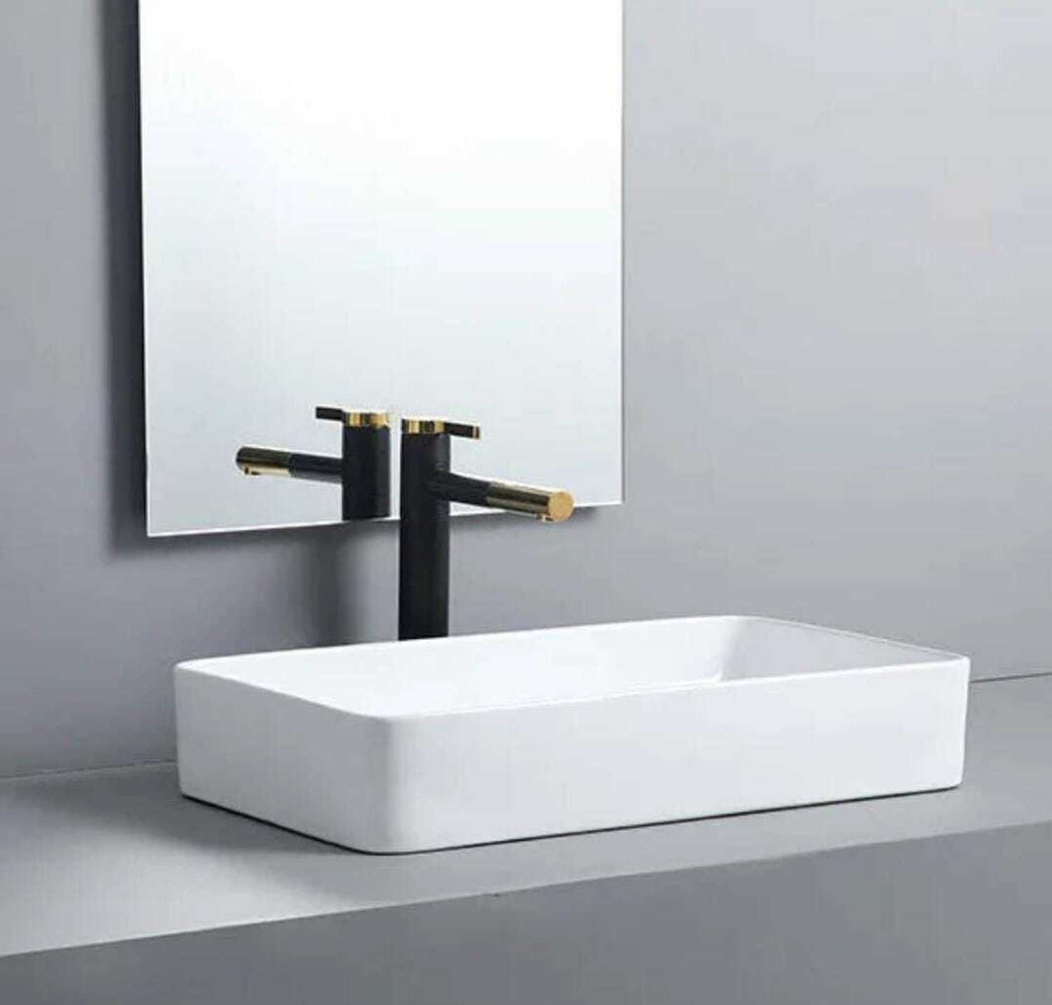 Image of Flipkart SmartBuy Ceramic wash basin big size (24x14x4.5 inch) White 24x14 Table Top Basin