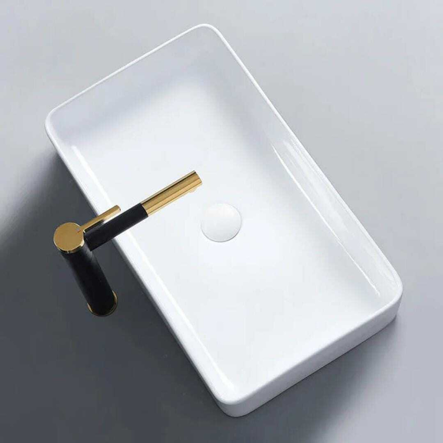 Image of Flipkart SmartBuy Ceramic wash basin big size (24x14x4.5 inch) White 24x14 Table Top Basin
