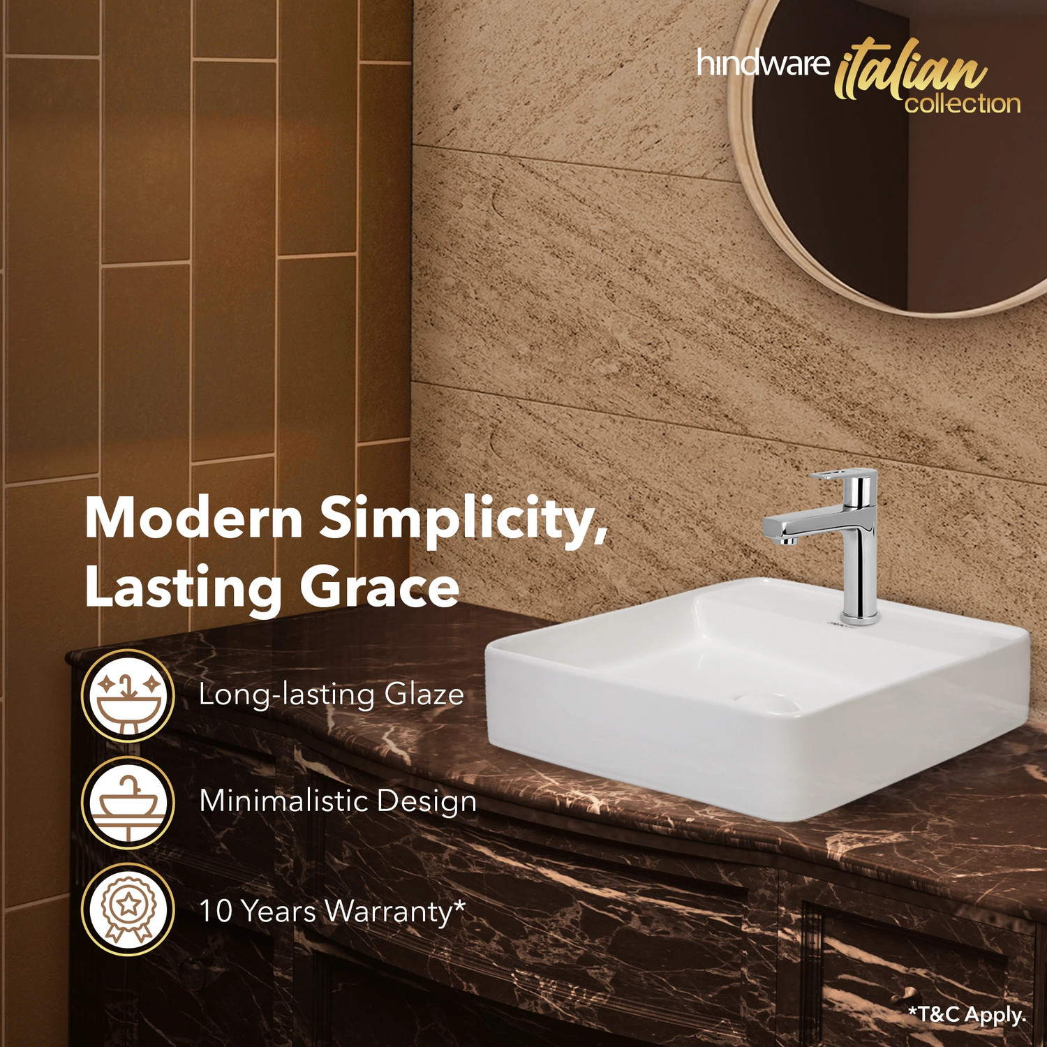Image of Hindware Edge 9110010SW Table Top Basin