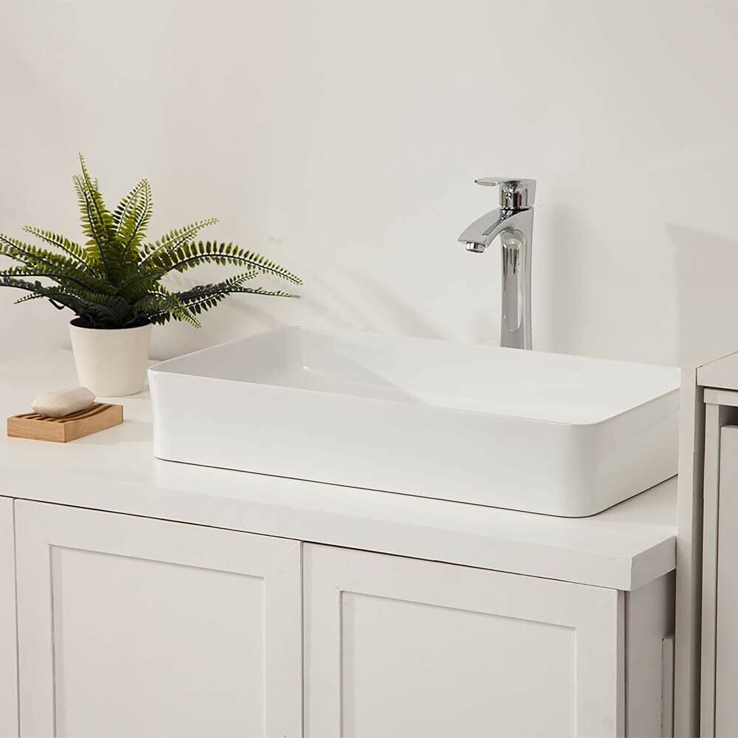 Image of HouseOfCommon Premium Quality Square Wash Basin Table Top Basin