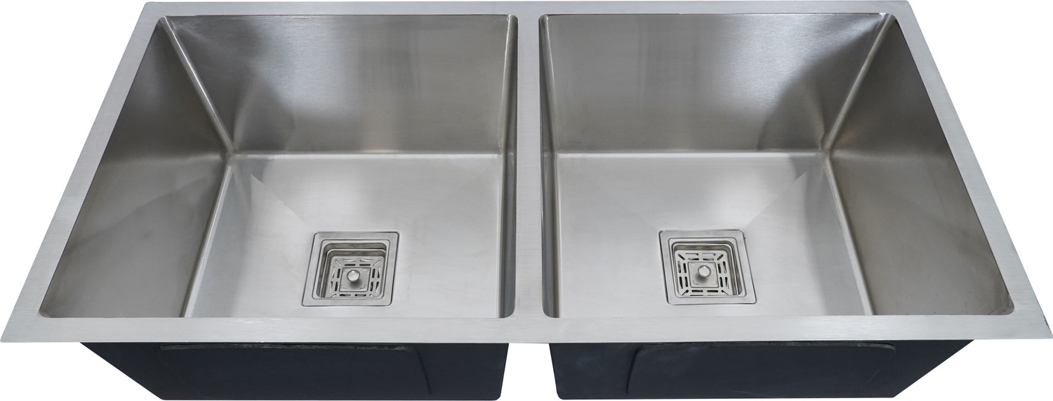 Image of BOWLS & MORE 37 inch x 18 inch x 10 inch Heavyduty Handmade Kitchen Sink | 304 Grade Stainless Steel 1 Vessel Sink