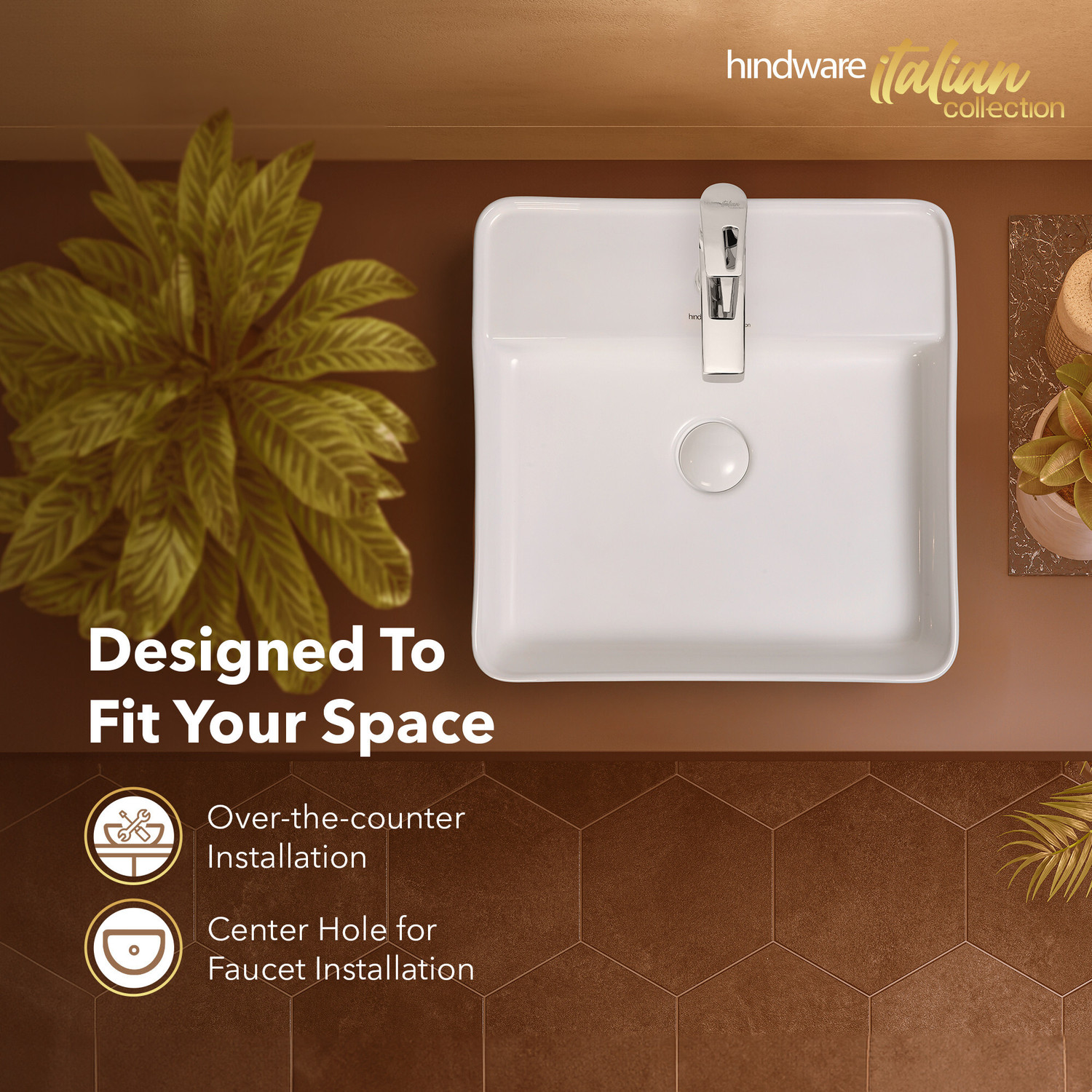 Image of Hindware Edge 9110010SW Table Top Basin